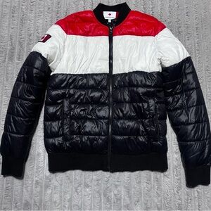 Hudson Baby Red, White, and Black Puffer Jacket